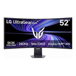 LG 52" UltraGear evo G9 5K2K 240Hz Gaming Monitor 5120x2160 VA 240Hz 1ms 1000R HDR600 DCI-P3 95% FreeSync Premium DP 2.1 USB-C 90W