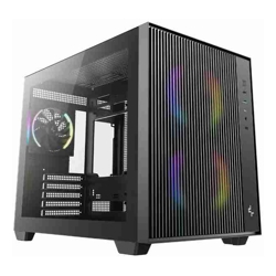 Deepcool CG330 MESH 3F High Airflow Dual Chamber Micro ATX Case 3 Pre-Installed Fans  USB3.0 x1USB2.0 x1Type-C x1Audio x1