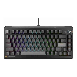 ASUS TUF Gaming K4 Magnetic - Black, magnetic switches, 8000Hz polling, 0.1-3.3mm actuation, RGB, hot-swappable, PBT keycaps, USB-C