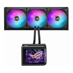 Asus ROG Ryuo IV SLC 360 ARGB, Liquid CPU Cooler, Fan: 3x120mm ROG RYUO IV MF-12C ARGB Daisy-chained, 6.67" Curved 2K AMOLED Display, Sliding LCD Panel, Compatible with Intel LGA 1700, 1851, AMD AM5, 