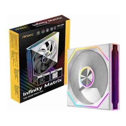 Antec IM 120 ARGB White 120mm PWM Fan 800-1800RPM 46.43CFM 1.69mmAq Hydraulic Bearing ARGB