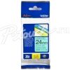 Brother - Brother TZE-751 24mm Black on Green TZE Tape
