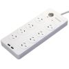 Surge Protectors - Huntkey 8 Outlet Surge Protected Powerboard with Dual 5V 2.1A USB Ports | MegaBuy Computer Parts