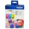 Brother - Brother LC133 3-Pack CMY Colour Value Pack (0.6K/ea) GENUINE