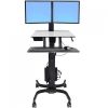 Ergotron Brackets & Mounting - Ergotron 24-214-085 WorkFit-C Sit-Stand Dual LCD Black