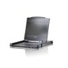 Aten - Aten Rackmount USB DVI/VGA/HDMI Single Rail Slideaway 17.3 Widescreen Full HD LCD KVM Console