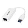 Wired Network Adapters - StarTech USB 3.0 to Gigabit Ethernet NIC Network Adapter White