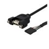StarTech USB Type-C / 3.1 Cables - StarTech 3ft Panel Mount USB Cable USB A to Motherboard Header Cable F/F