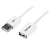 USB 2.0 Cables - StarTech 1m White USB 2.0 Extension Cable A to A M/F
