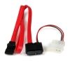 StarTech Power Cables - StarTech 20 inch Slimline SATA to SATA with LP4 Power Cable Adapter