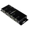 StarTech USB Hubs - StarTech 4-Port USB to DB9 RS232 Serial Adapter Hub Industrial DIN Rail and Wall Mountable
