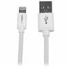 Apple Compatible Cables - StarTech 1m (3ft) White Apple 8-Pin Lightning Connector to USB Cable for iPhone/iPod/iPad