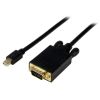 Mini DisplayPort Cables - StarTech 6ft Mini DisplayPort to VGA Adapter Converter Cable mDP to VGA 1920x1200 Black