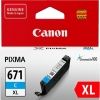 Canon Ink Cartridges - Canon CLI671XLC Cyan Extra Large Ink Tank