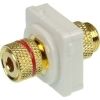 Cable Management & Installation - 4Cabling Banana Plug to Binding Post Red (White Bezel)