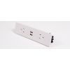 Elsafe - Elsafe QIKFIT Dual Auto Switched Power Outlet with Twin USB Fast Charger (TUF) 2.3A White