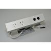 Elsafe - Elsafe Qiksilva 45 2x GPO/2x Data Cutouts (AUNZ) with 800mm Lead with Desktop Clamp Bracket