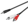 4Cabling Audio Cables - 4Cabling Stereo 3.5mm Jack to 2x Red White RCA 1m