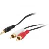 4Cabling - 4Cabling Stereo 3.5mm Jack to 2x Red White RCA 2m