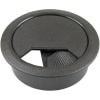 4Cabling - 4Cabling Desk Grommet Round 60mm Black with shutter