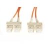 4Cabling - 4Cabling 15m SC-SC OM1 Multimode Fibre Optic Duplex Patch Lead : 3mm Oversleeving