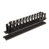 4Cabling - 4Cabling 1RU 19 inch Cable Management Rail 12 Slot: Extends 8cm/overall Dept 9cm