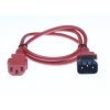 Power Cables - IEC C13 C14 Extension Cord 0.5m Red | MegaBuy Computer Parts