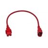 4Cabling - 4Cabling IEC C14 C15 Extension Cord 0.5m Red 250V/10A Rated