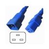 4Cabling - 4Cabling 15A IEC C19 C20 Extension Cord 1m Blue