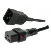 4Cabling - 4Cabling IEC C20 to IEC Lock C19 1M: Black Cable and Black Connectors