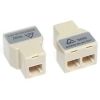 Other Specialised Cables - 4Cabling RJ12 Modular Coupler 3-Way Straight Thru 1x RJ12 Female to 2x RJ12 Female 6P6C
