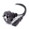 Power Cables - ALOGIC 1m Aus 2-Pin Mains Plug to IEC C7 Male to Female