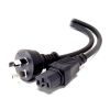 Power Cables - ALOGIC 1m Aus 3 Pin Mains Plug to IEC C15 High Temperature Male to Female MOQ:10