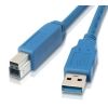 USB 3.0 Cables - Astrotek AT-USB3-AB-1M USB 3.0 A-B Cable Blue 1m