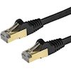 Cat6 Network Cables - StarTech 1m Black Cat6a Ethernet Cable STP