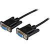 RS232 Serial Cables - StarTech 2m Black DB9 RS232 Null Modem Cable FF