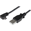 USB 2.0 Cables - StarTech 6ft Angled Micro-USB Charge and Sync Cable