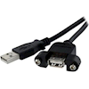 USB Type-C / 3.1 Cables - StarTech 1ft Panel Mount USB Cable A to A F/M