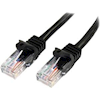 StarTech Cat5 Network Cables - StarTech 3m Black Snagless UTP Cat5e Patch Cable