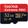 SanDisk Micro SD Cards - SanDisk Extreme Pro microSDHC SQXCG 32GB V30 U3 C10 A1 UHS-1 100MB/s R 90MB/s W 4x6 SD Adapter Lifetime Limited