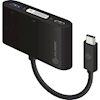 USB Type-C / 3.1 Cables - ALOGIC USB-C MultiPort Adapter to DVI/USB 3.0/USB-C with Power Delivery (60W) Black