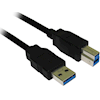 4Cabling - 4Cabling 2M USB 3.0 AM-BM Cable Black