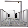Elsafe - Elsafe Prodigy 1250 mm Single Tier Cable Management Basket White