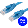 4Cabling - 4Cabling 2m Cat6 RJ45-RJ45 Pack of 10 Ethernet Network Cable Blue