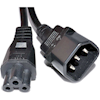 Power Cables - 4Cabling 1m IEC C14 to C5 Power Cord Black