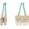 4Cabling - 4Cabling 2m LC-SC OM4 Multimode Fibre Optic Duplex Patch Lead: Aqua