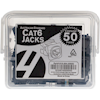 4Cabling - 4Cabling Australian Style Cat6 RJ45 Jack. Universal Termination. 50 pack. Black