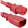 4Cabling - 4Cabling 1.5m IEC C13 to C14 Extension Cord M-F: Red
