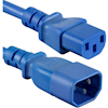 4Cabling - 4Cabling 1.5m IEC C13 to C14 Extension Cord M-F: Blue