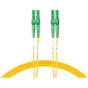 4Cabling - 4Cabling 9.5m LC/APC-LC/APC OS1 Singlemode Fibre Optic Duplex Patch Cable 2mm Oversleeving | Yellow
